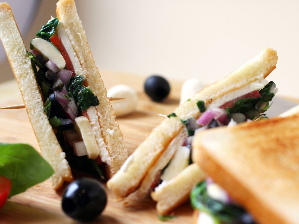 Mediterranean Grilled Cheese Sandwich