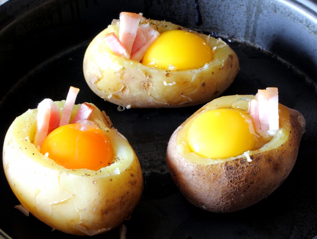 An Idaho Sunrise: Egg Stuffed Baked Potatoes