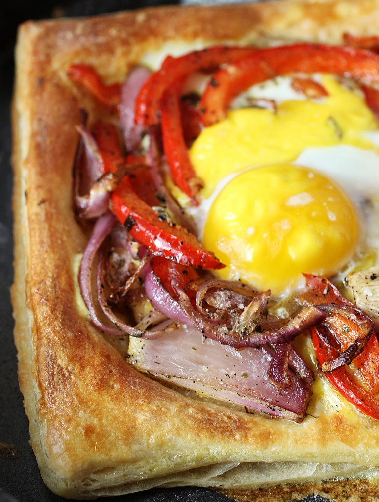 Red Pepper And Baked Egg Galettes