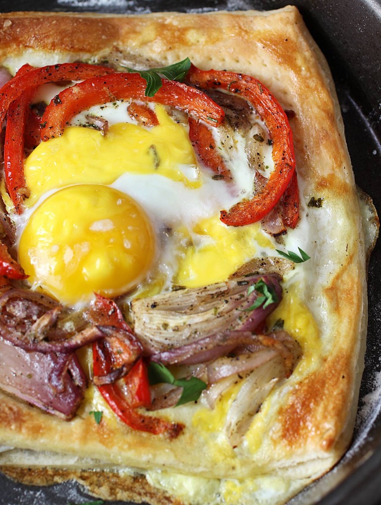 Red Pepper And Baked Egg Galettes