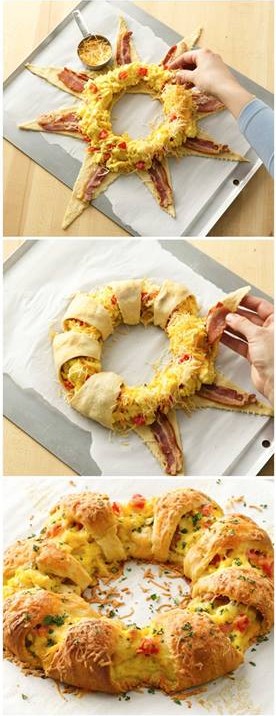 Bacon Egg and Cheese Brunch Ring