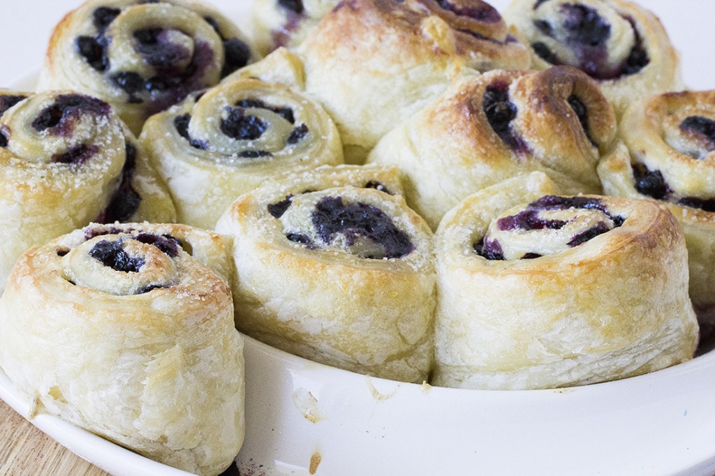 Blueberry Rolls with Sweet Lemon Glaze