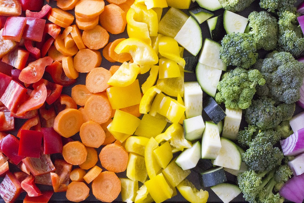 Oil Free Rainbow Roasted Vegetables