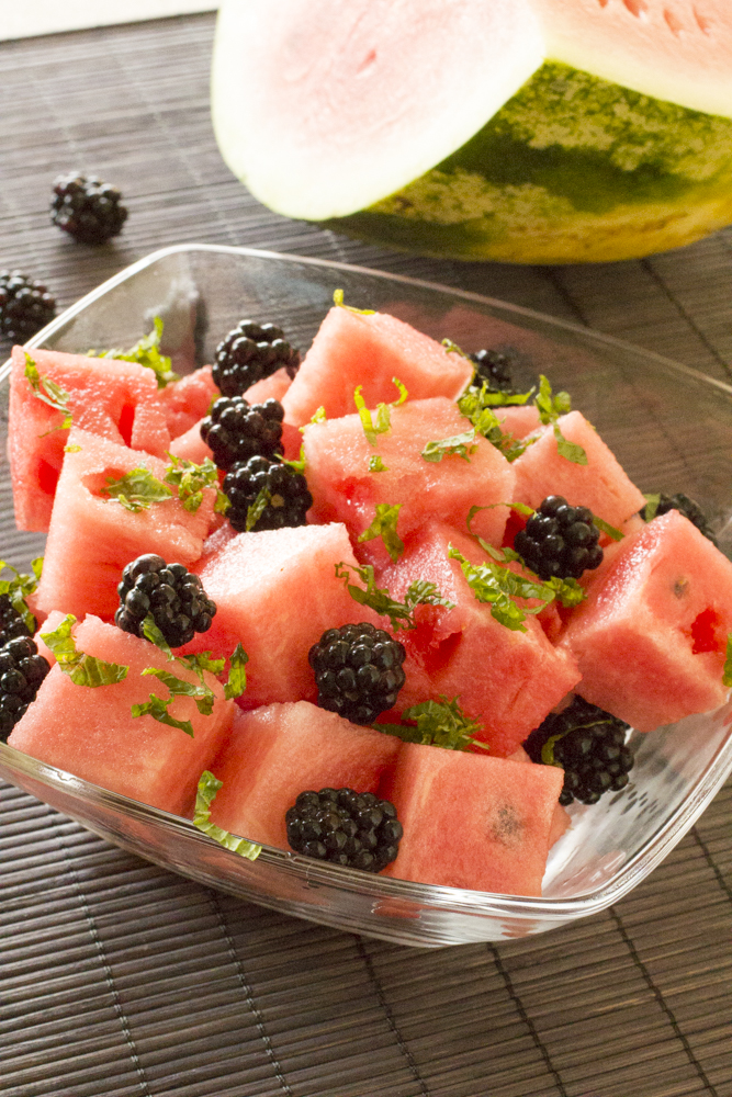 Watermelon, Blackberry, and Mint Salad