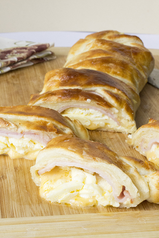 Ham, Egg, and Cheese Breakfast Braid