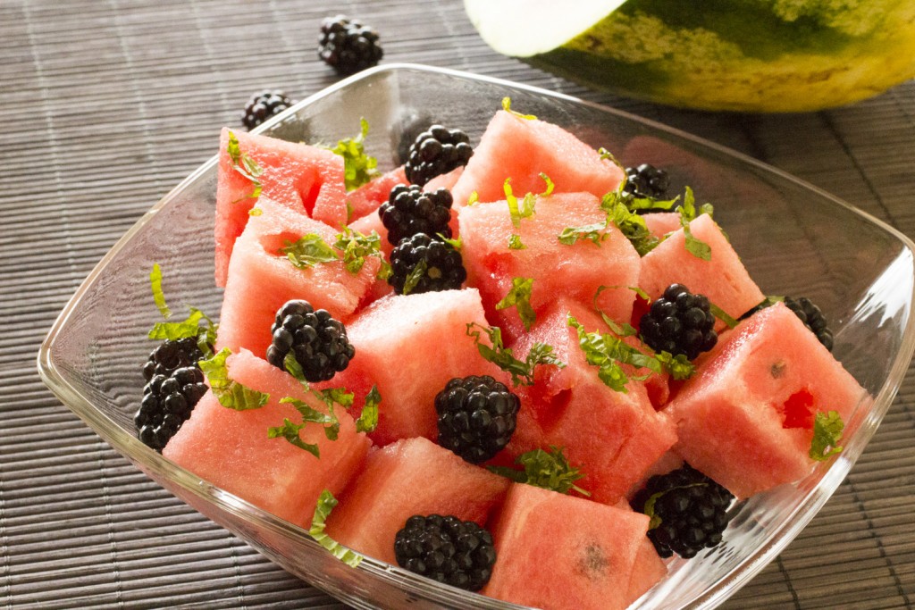 Watermelon, Blackberry, and Mint Salad