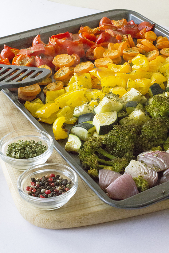 Oil Free Rainbow Roasted Vegetables