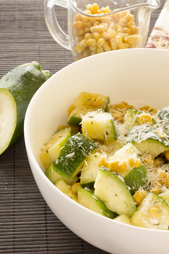 Parmesan Zucchini and Corn