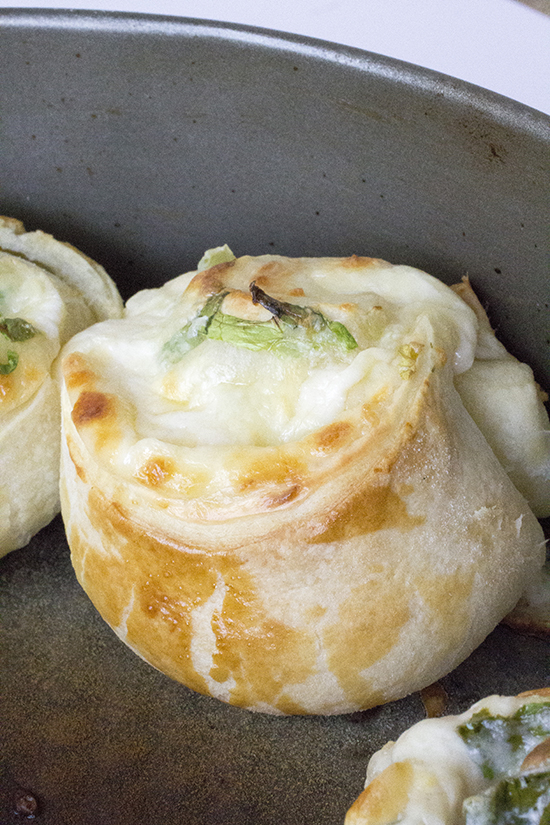 Three cheese pinwheels