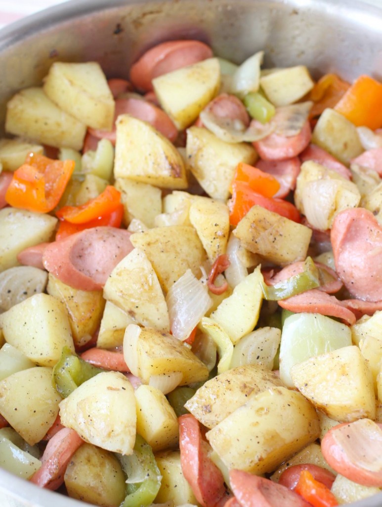 Kielbasa, Pepper, Onion and Potato Hash