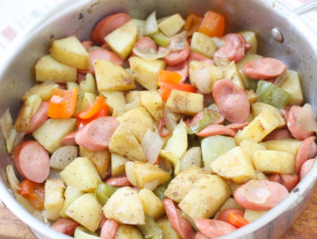 Kielbasa, Pepper, Onion and Potato Hash