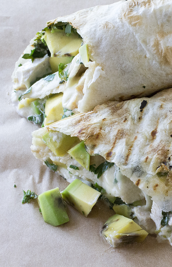 Chicken Avocado Burritos