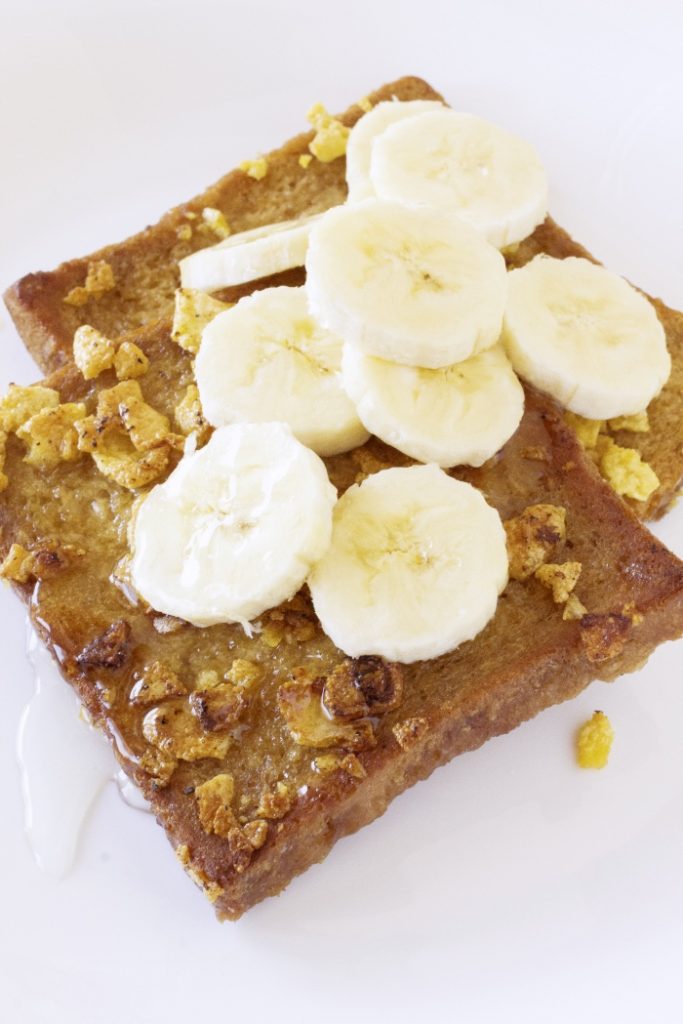 Crunchy Pecan Banana French Toast