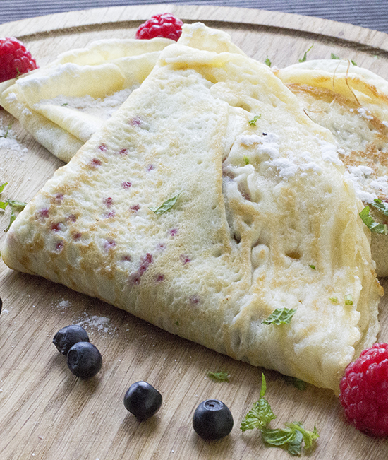 Easy Crepes with Jam or Fruit Preserves