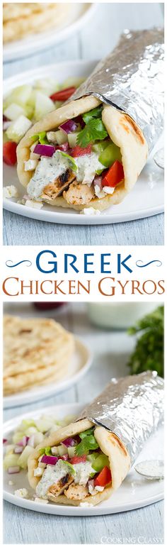 Gyros with Greek Chicken